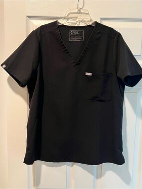 FIGS Black Catarina Scrub Top
